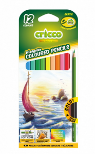 Kredki 12 kolorów trójkątne CRICCO CR322K12