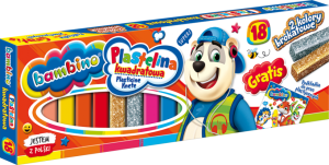 Plastelina 18 kolorów kwadratowa