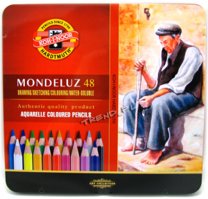 Kredki 48 kolorów akwarelowe MONDELUZ  opk.metalowe 3726  Koh-I-Noor