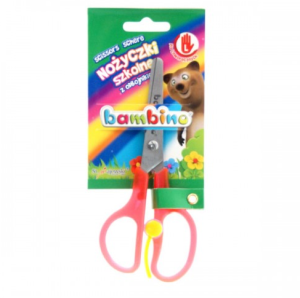 Nożyczyki szkolne z odbojnikiem dla leworęcznych St.Majewski