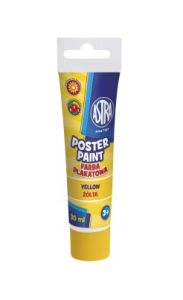 Farby plakatowe 30 ml TUBA żółta Astra