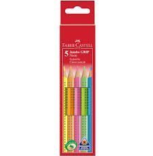 Kredki 5 kolorów JUMBO GRIP NEON 110994  Faber Castell 
