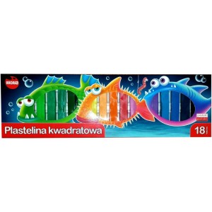 Plastelina 18 kol. Kwadratowa MONA