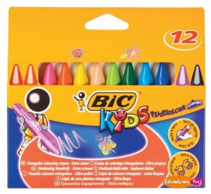 Kredki świecowe plastidecor 12 kolorów BIC