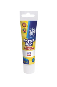 Farby plakatowe 30 ml TUBA biała Astra