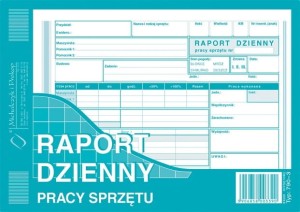Raport dzienny pracy sprzętu A-5  790-3