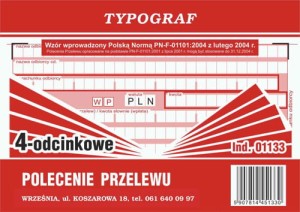 Polecenie przelewu IV odcinkowe A6 Typograf
