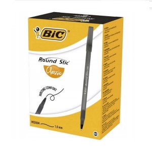 BIC DŁUGOPIS ROUND STIC CZARNY 1/60