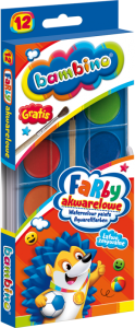 FARBY AKWARELE 12 KOL BAMBINO MAJEWSKI 