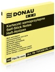Bloczek notes samoprzylepny Donau 76x76 mm żółty