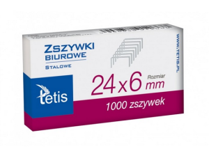 Zszywki 24/6 GZ101-A (1000szt.) Tetis
