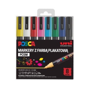 Markery PC5-M Posca Uni 8 KOL *Do wyczerpania zapasów*