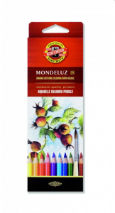 Kredki 18 kolorów akwarelowe MONDELUZ 3717 Koh-I-Noor