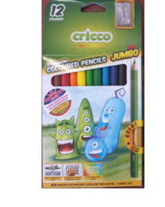 Kredki 12 kolorów trójkątne grube CRICCO CR325K12