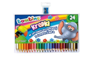 Kredki 24 kolory drew + temp Bambino St.Majewski
