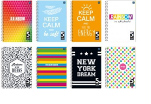 Kołozeszyt B-5 100k kratka z kolorowym marginesem Interdruk