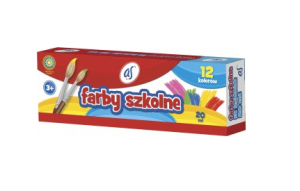 Farby plakatowe 12 kolorów 20 ml AS
