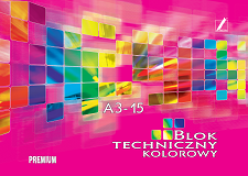 Blok techniczny A-3 KOLOR PREMIUM 15k