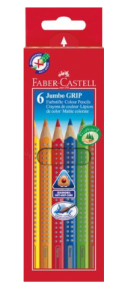 Kredki 6 kolorów JUMBO GRIP  110906 Faber Castell 