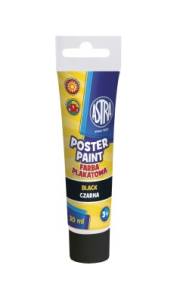 Farby plakatowe 30 ml TUBA czarna Astra
