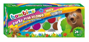 Farby plakatowe 24 kolory 10ml St.Majewski