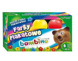 Farby plakatowe 6 kolorów 20ml St.Majewski
