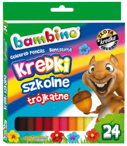 Kredki 24 kolory ołówkowe 18 cm St.Majewski