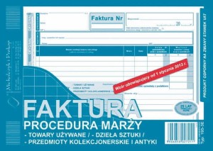 Faktura procedura marży - towary używane 195-3E