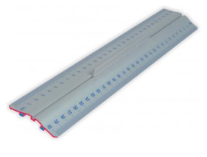 Linijka 30cm metal z uchwytem 30331 Leniar